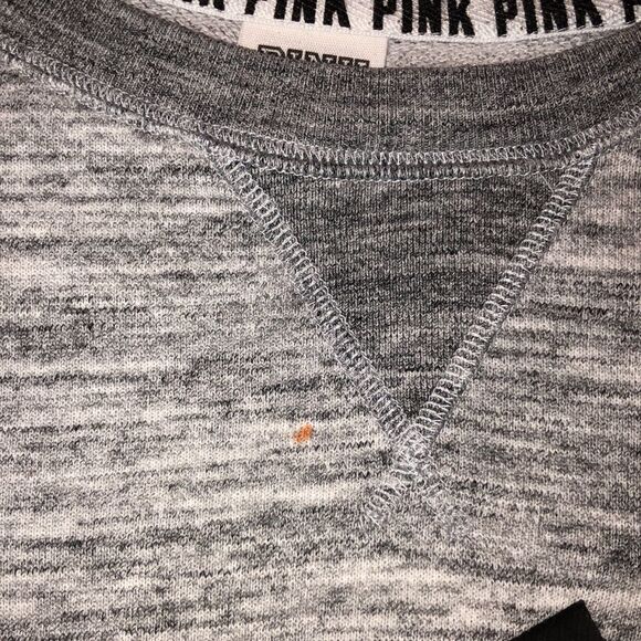 PINK VS L Heathered Gray Crewneck High Low Pullover Black Tie Dye PINK - Picture 13 of 15